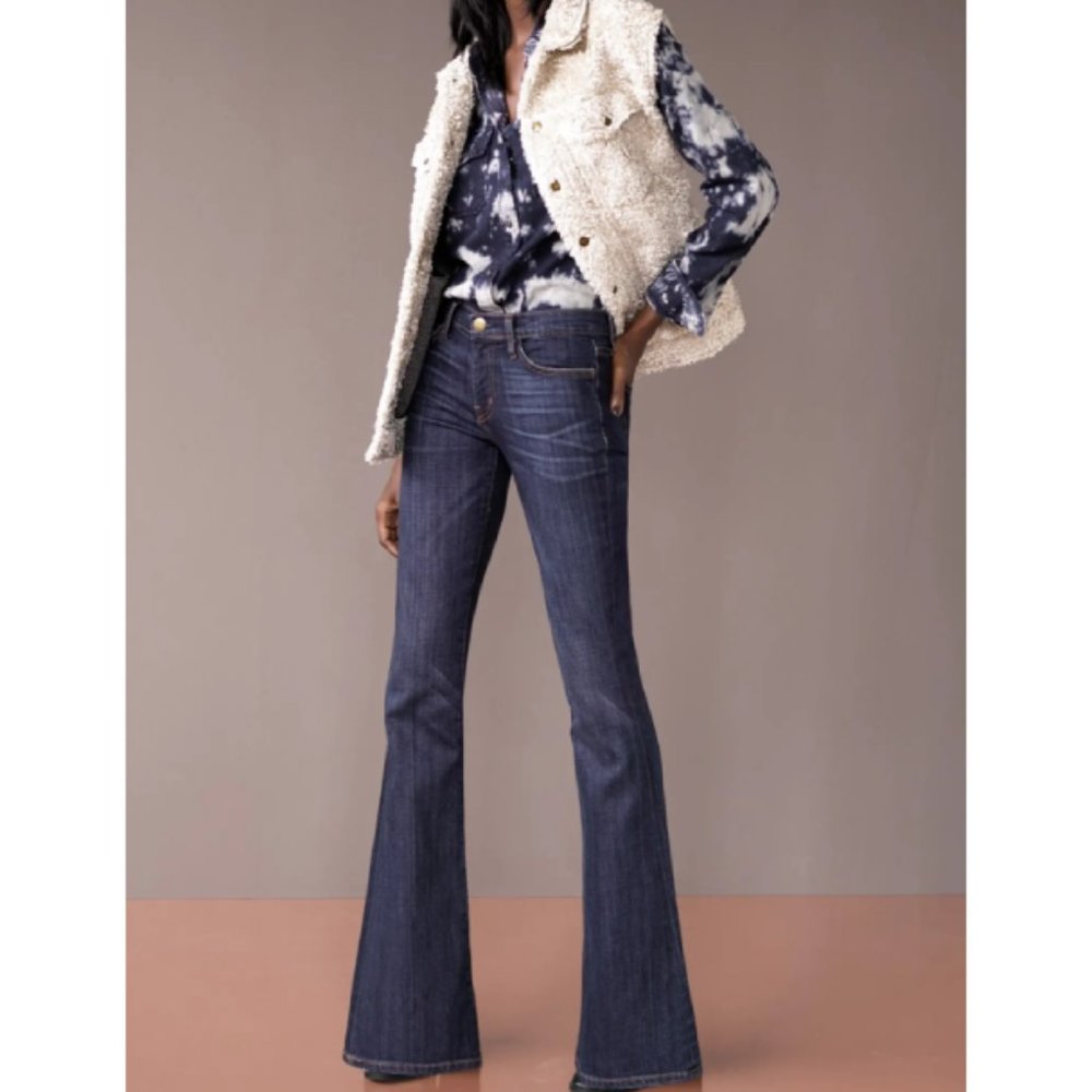 Current/Elliot The Bell Slim 1970’s Style Flare Jeans Size 25